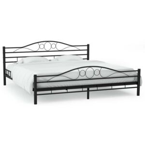Cadru de pat, bază de șipci, 180 x 200 cm, metal, design curbat