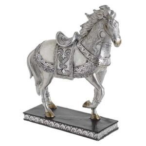 Cal din rasina decorativ Silver 21.5cm x 6cm x 22.5cm