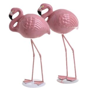 Set 2 decoratiuni de masa Flamingo 27 si 25 cm