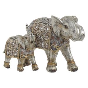 Elefanti decor din rasina Silver/ Golden