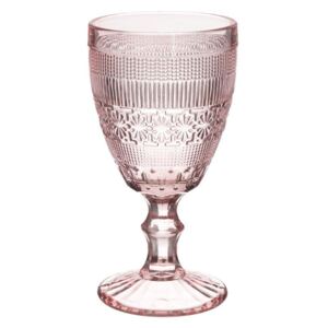 Set 6 pahare vin din sticla roz 8.5 x 16.5 cm