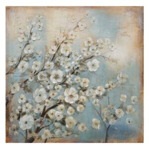 Tablou Pictat Blue/White Flowers 80x80