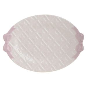 Platou White Pink ceramica 29 x 21 cm