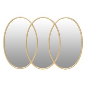 Oglinda metalica Golden Circles 106 cm x 3.5 cm x 70 cm