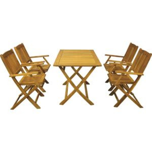 Set mobilier gradina Acacia Garden Place 5 piese 4 locuri maro