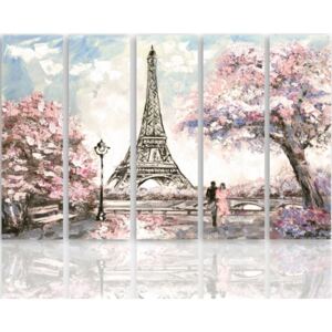 CARO Tablou pe pânză - Spring In Paris 100x70 cm