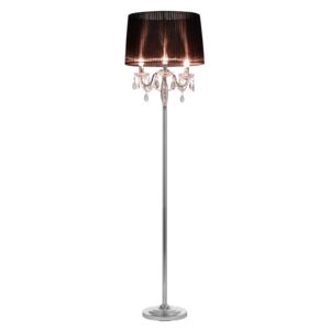 [lux.pro]® Lampa de podea eleganta - Noble Black 3 x E 14 - 40W - negru / crom