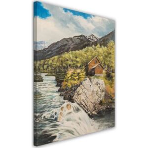 CARO Tablou pe pânză - Mountain Landscape 50x70 cm