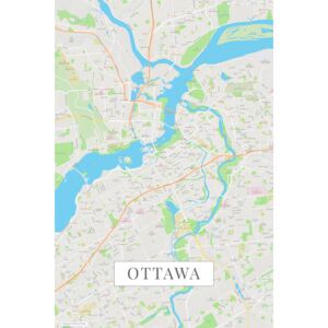 Harta orașului Ottawa color