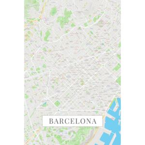 Harta orașului Barcelona color