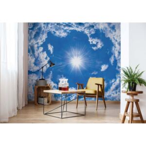 Fototapet - Blue Sky White Clouds Vliesová tapeta - 254x184 cm