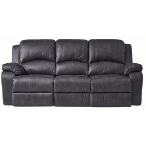 Canapea recliner cu 3 locuri UV40, Culoare: Negru