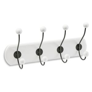 Cuier de perete cu 4 cârlige Versa Coat Hooks, alb negru