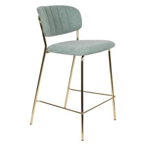 Set 2 scaune de bar H89cm verde deschis auriu Jolien