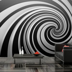 Fototapet XXL - Black and white swirl 550x270 cm