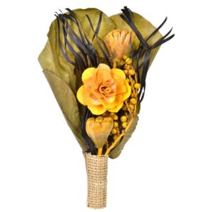 Flori uscate ornamentale, galben-maro 25 cm