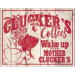 Clucker's Coffees Placă metalică, (41 x 32 cm)