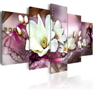 Tablou - Abstrakce s orchideami 100x50 cm
