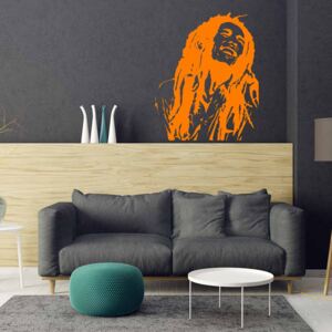 GLIX Bob Marley - autocolant de perete Portocaliu 55 x 65 cm