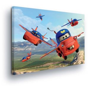 Tablou - Disney Cars Flying in the Clouds 100x75 cm