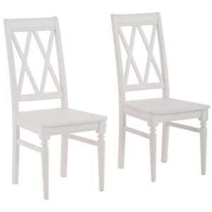 Set 2 scaune Jesper Home affaire, albe, pin masiv
