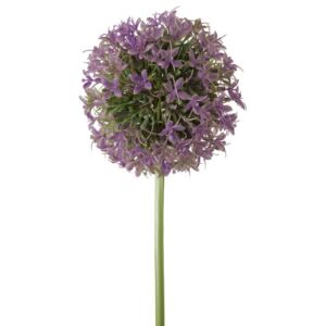 Floare artificiala mov/verde din plastic 64 cm Allium Boltze