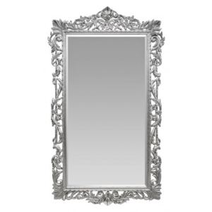 Oglinda dreptunghiulara argintie cu rama din lemn 115x202 cm Baroque Versmissen
