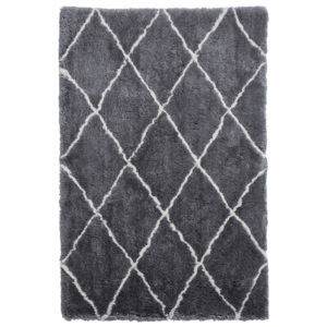 Covor țesut manual Think Rugs Morocco Grey & Cream, 200 x 290 cm, gri - crem