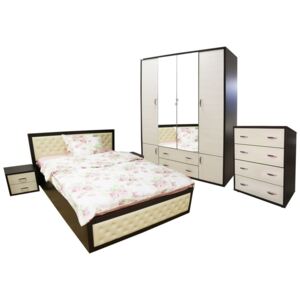 Dormitor Torino cu pat cu somiera metalica rabatabila 140x200 cm