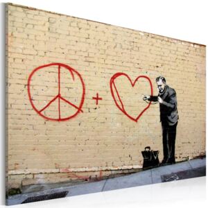Tablou - Peace and love doctor (Banksy) 60x40 cm