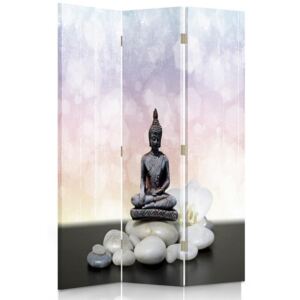 CARO Paravan - Buddha 5 | tripartit | reversibil 110x150 cm