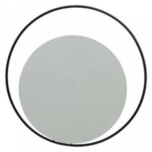 Oglinda rotunda cu rama neagra 30 cm Luella Woood
