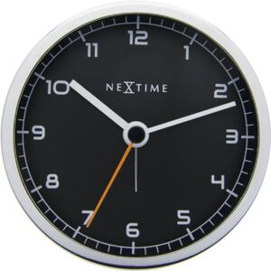Ceas cu alarmă NeXtime Company negru/argintiu Ø 9 cm