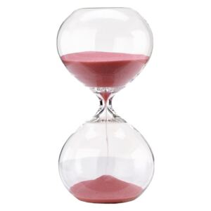 Clepsidra transparenta/roz din sticla 20 cm Ball S Pols Potten