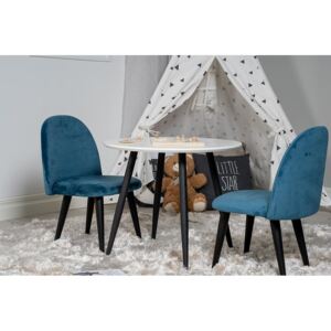 Set de mobilier JA49 Alb + negru + albastru