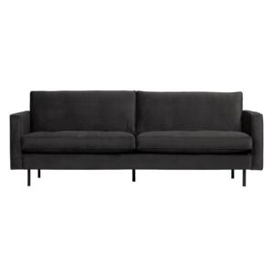Canapea din catifea neagra Rodeo Classic Sofa Anthracite