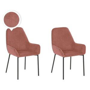 Set 2 buc. scaune de sufragerie LARNO (roz)