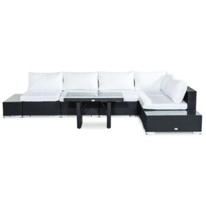 Set mobilier de exterior VG6555, Culoare: Negru + alb