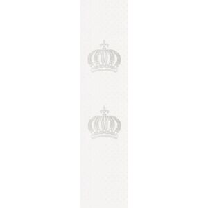 Tapet strasuri Glööckler Imperial 2 coroane, alb, 3,30x0,70 m