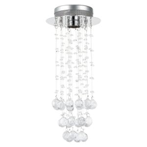 [lux.pro]® Lampa suspendata eleganta - Theda - 1 x GU10, 40W, aluminiu/cristale artificiale, culoarea cromului