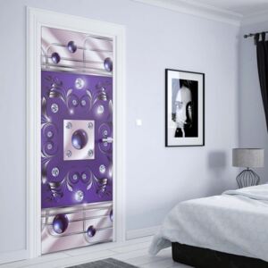 GLIX Tapet netesute pe usă - Abstract Modern Design Purple
