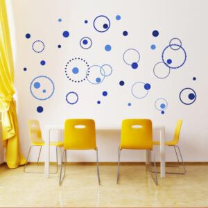 GLIX Circles - autocolant de perete Albastru 3 x 50 x 90cm