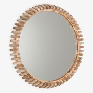 Oglinda rotunda cu rama din lemn tec 52 cm Porter La Forma