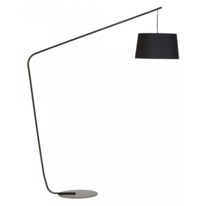 Lampadar negru din metal si textil 205 cm Lobby Frandsen Lighting