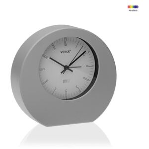 Ceas de masa rotund gri/alb din plastic 17x18,2 cm Grey Alarm Clock Versa Home
