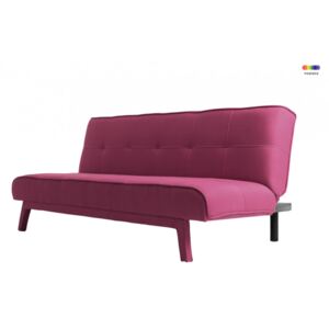 Canapea extensibila roz din poliester si lemn pentru 2 persoane Modes Candy Pink Custom Form