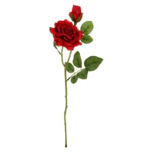 Floare artificială Trandafir roșu, 46 cm