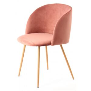 Set 2 scaune tapitate Celina roz