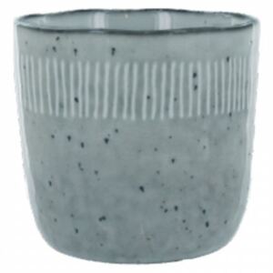 Cana gri din ceramica 8x8 cm Enzo Grey Small LifeStyle Home Collection