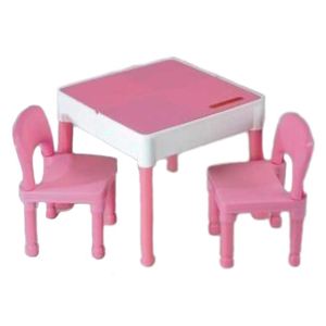 Masuta Tega Baby cu 2 scaunele Roz